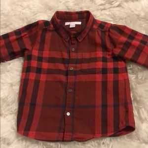 Burberry toddler boys button down shirt